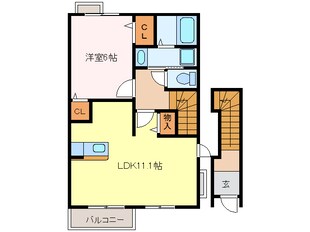 国府宮駅 徒歩10分 1階の物件間取画像